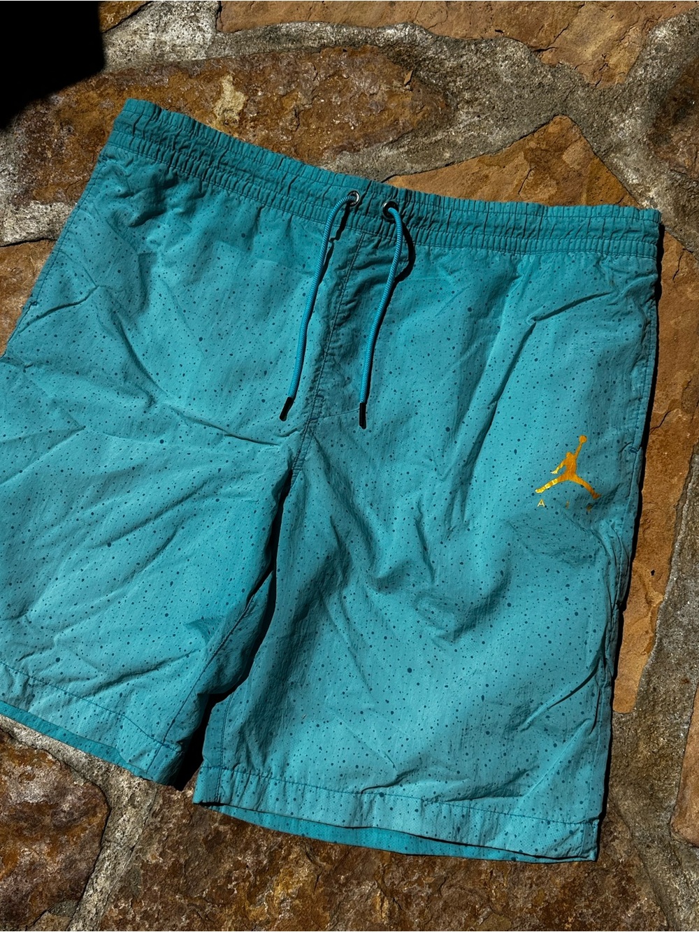 Jordan Retro Air Jordan Swim Trunks Blue Mens Size XL